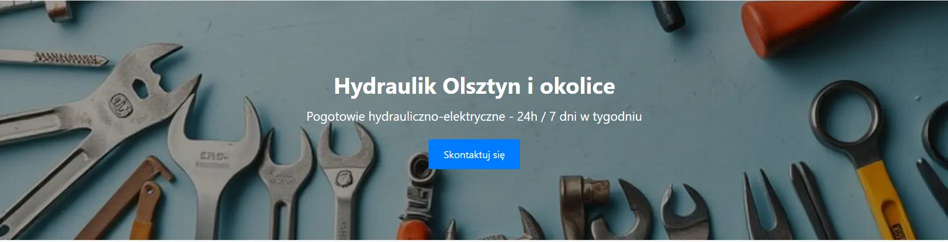 hydraulik-olsztyn24.pl website — responsive landing page for a plumber